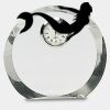 [CRY169] 4.5" Round Crystal Clock Thumbnail