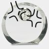 [CRY169] 4.5" Round Crystal Clock Thumbnail