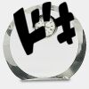 [CRY169] 4.5" Round Crystal Clock Thumbnail