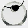 [CRY169] 4.5" Round Crystal Clock Thumbnail