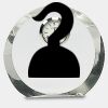 [CRY169] 4.5" Round Crystal Clock Thumbnail