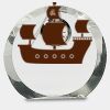 [CRY169] 4.5" Round Crystal Clock Thumbnail