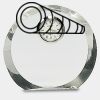 [CRY169] 4.5" Round Crystal Clock Thumbnail
