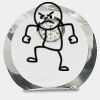 [CRY169] 4.5" Round Crystal Clock Thumbnail