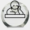 [CRY169] 4.5" Round Crystal Clock Thumbnail