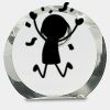 [CRY169] 4.5" Round Crystal Clock Thumbnail