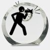 [CRY169] 4.5" Round Crystal Clock Thumbnail
