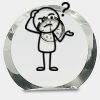 [CRY169] 4.5" Round Crystal Clock Thumbnail