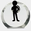 [CRY169] 4.5" Round Crystal Clock Thumbnail