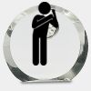 [CRY169] 4.5" Round Crystal Clock Thumbnail