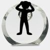 [CRY169] 4.5" Round Crystal Clock Thumbnail