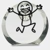 [CRY169] 4.5" Round Crystal Clock Thumbnail