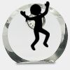 [CRY169] 4.5" Round Crystal Clock Thumbnail