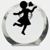 [CRY169] 4.5" Round Crystal Clock Thumbnail