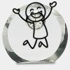 [CRY169] 4.5" Round Crystal Clock Thumbnail