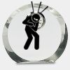 [CRY169] 4.5" Round Crystal Clock Thumbnail