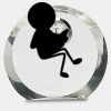 [CRY169] 4.5" Round Crystal Clock Thumbnail