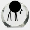 [CRY169] 4.5" Round Crystal Clock Thumbnail