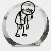 [CRY169] 4.5" Round Crystal Clock Thumbnail
