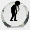 [CRY169] 4.5" Round Crystal Clock Thumbnail