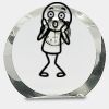 [CRY169] 4.5" Round Crystal Clock Thumbnail