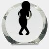 [CRY169] 4.5" Round Crystal Clock Thumbnail