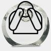 [CRY169] 4.5" Round Crystal Clock Thumbnail