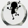 [CRY169] 4.5" Round Crystal Clock Thumbnail