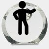[CRY169] 4.5" Round Crystal Clock Thumbnail