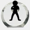 [CRY169] 4.5" Round Crystal Clock Thumbnail