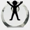 [CRY169] 4.5" Round Crystal Clock Thumbnail