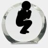 [CRY169] 4.5" Round Crystal Clock Thumbnail