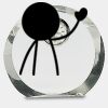 [CRY169] 4.5" Round Crystal Clock Thumbnail