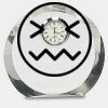 [CRY169] 4.5" Round Crystal Clock Thumbnail