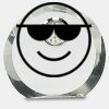 [CRY169] 4.5" Round Crystal Clock Thumbnail