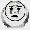 [CRY169] 4.5" Round Crystal Clock Thumbnail