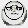 [CRY169] 4.5" Round Crystal Clock Thumbnail