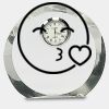 [CRY169] 4.5" Round Crystal Clock Thumbnail