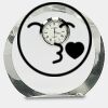 [CRY169] 4.5" Round Crystal Clock Thumbnail
