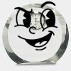 [CRY169] 4.5" Round Crystal Clock Thumbnail