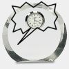 [CRY169] 4.5" Round Crystal Clock Thumbnail