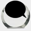 [CRY169] 4.5" Round Crystal Clock Thumbnail