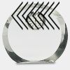 [CRY169] 4.5" Round Crystal Clock Thumbnail