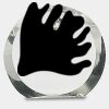 [CRY169] 4.5" Round Crystal Clock Thumbnail