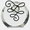 [CRY169] 4.5" Round Crystal Clock Thumbnail