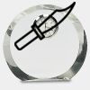 [CRY169] 4.5" Round Crystal Clock Thumbnail
