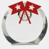 [CRY169] 4.5" Round Crystal Clock Thumbnail