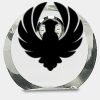 [CRY169] 4.5" Round Crystal Clock Thumbnail