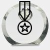[CRY169] 4.5" Round Crystal Clock Thumbnail
