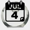 [CRY169] 4.5" Round Crystal Clock Thumbnail